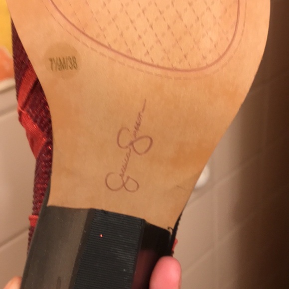 2 pairs of brand new !!! red and black Jessica Simpson new sparkly boots - Picture 12 of 12